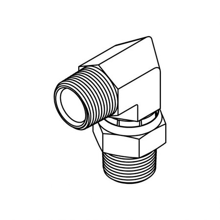 TOMPKINS Hydraulic Fitting-Steel08MP-08MPX 90 5500-S-08-08